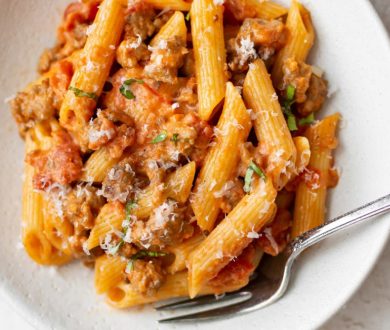 This Spicy Sausage Rigatoni recipe from NSP is the perfect family feast