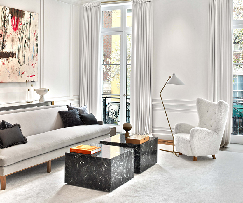 Classic and contemporary collide in this impressive New York townhouse