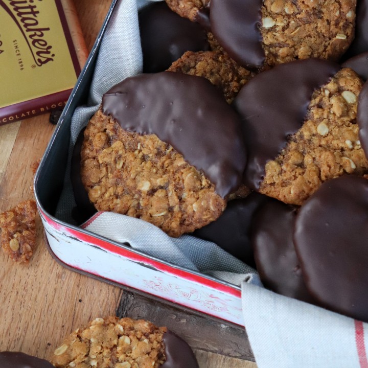 The perfect foolproof chocolate ANZAC biscuits recipe