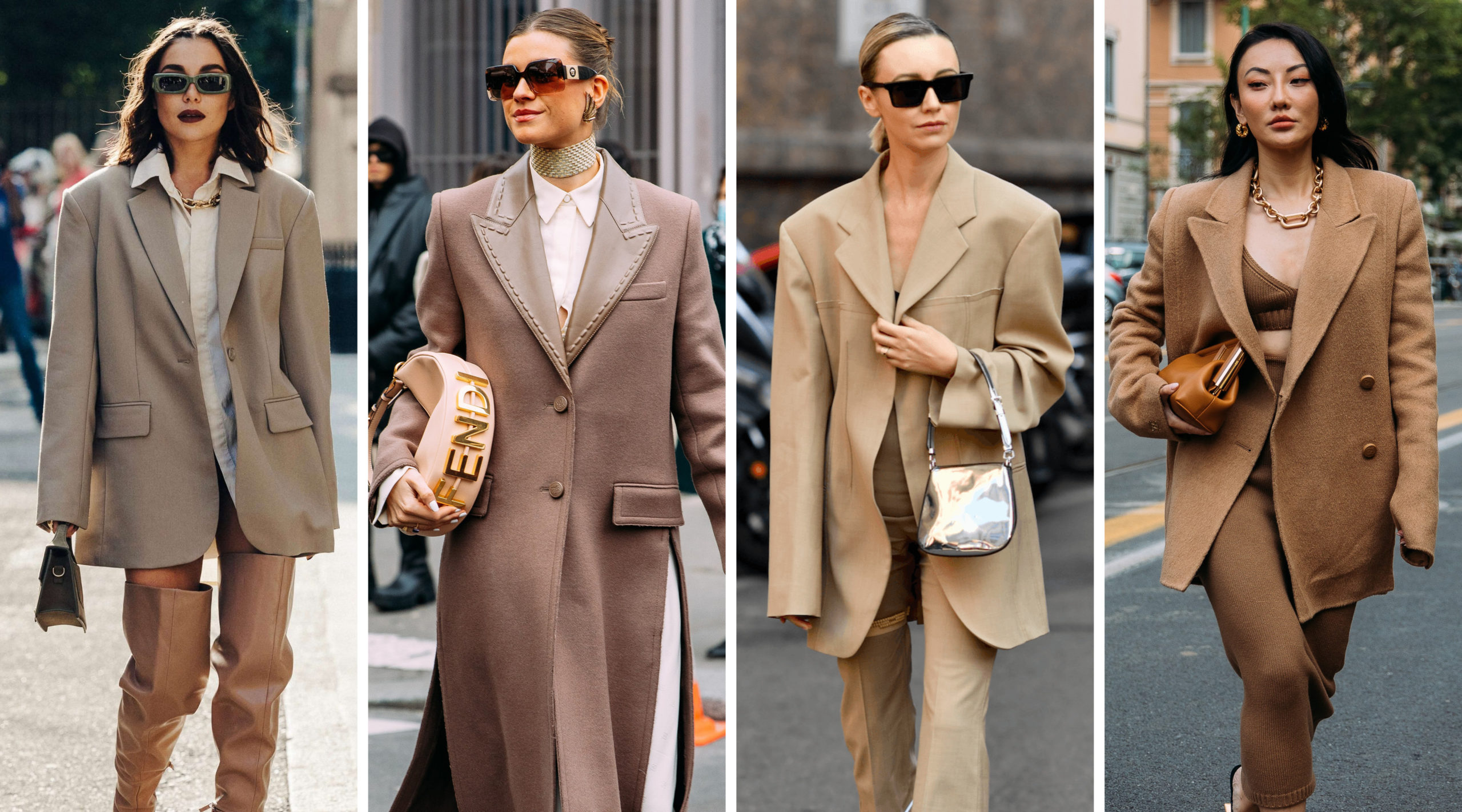 Warm shades of café au lait and brown are tonally timeless this fashion ...