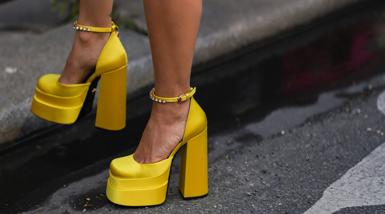 Women's Platform Ankle Strap Super High Heels Solid Color - Temu