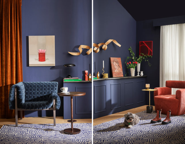 Here's how to harness the dark blue paint trend in your home