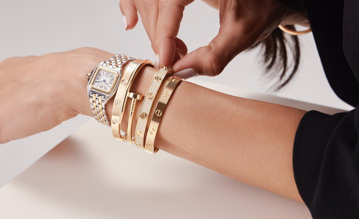 Stacked Cartier Love Bracelets - Isn't it Simply Gorgeous