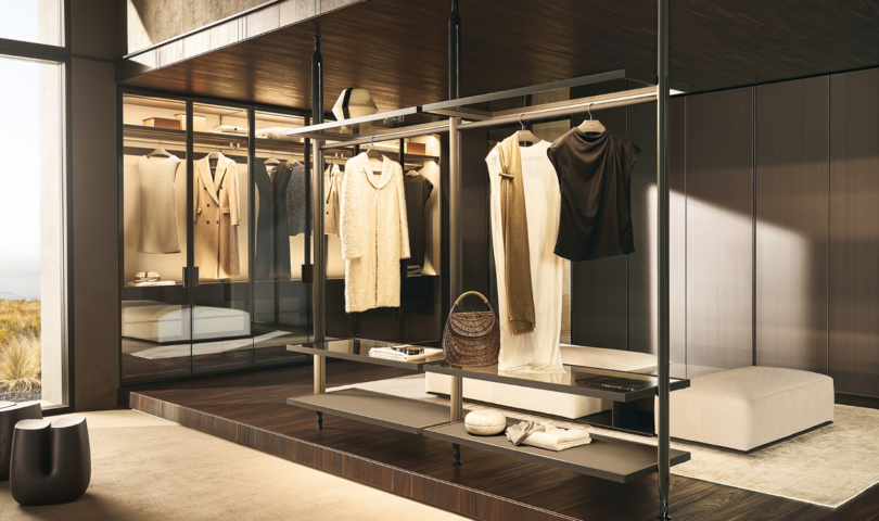 If you’re a collector of fine clothes, shoes and handbags, this chic wardrobe is the ultimate luxury showcase