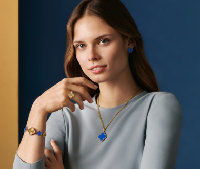 Van Cleef & Arpels have expanded the Alhambra collection with a striking blue hue