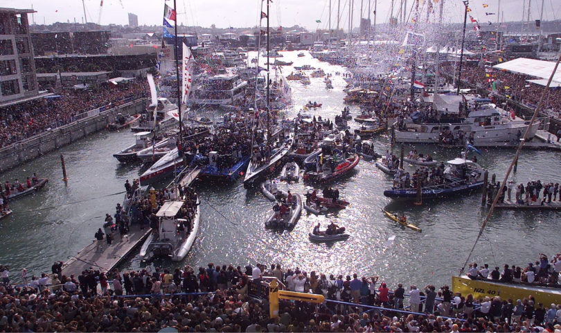 Auckland’s (un)official home of the America’s Cup — we look at Viaduct Harbour’s history with the Auld Mug